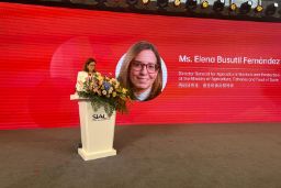 Hoy, en la inauguración de la feria SIAL Shanghai, China