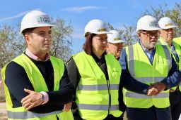 Hoy, durante su visita a las obras de modernización de regadíos en Viana (Navarra) 