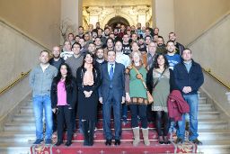 Hoy, en el acto de reconocimiento celebrado en la sede del Ministerio 