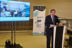 Hoy, en la clausura del Encuentro de los Mares, en Marbella