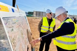 Visita de la secretaria de Estado a las obras de reconstrucción 