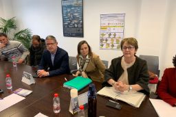 Hoy, en la reunión con los representantes del sector pesquero asturiano y autoridades del Principado de Asturias 