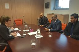 Hoy, en la sede de la Secretaría General de Pesca 