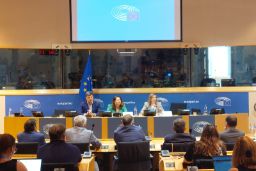 Hoy, en Bruselas, en la sede del Parlamento Europeo 