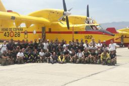 TRAS PARTICIPAR DURANTE VARIOS DÍAS EN LA EXTINCIÓN DEL INCENDIO OCURRIDO EN GRAN CANARIA