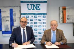 Hoy en la sede de la Asociación Española de Normalización (UNE)
