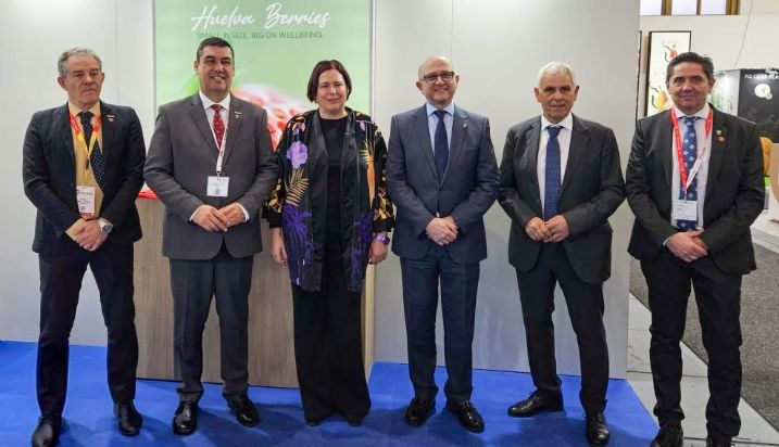 Hoy, en la feria Fruit Logistica, en Berlín (Alemania)