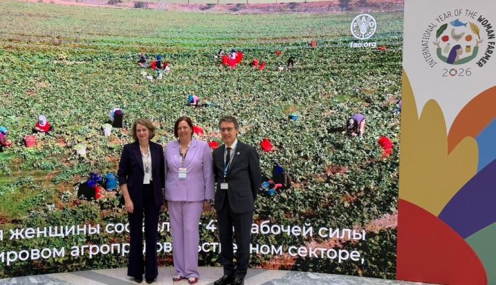 Hoy, en un acto en la FAO, en el marco del Día Internacional de la Mujer