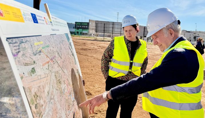 Visita de la secretaria de Estado a las obras de reconstrucción 