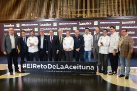 Hoy, en la presentación de la campaña nacional de promoción de Interaceituna