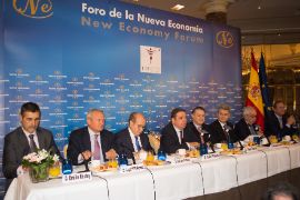 Hoy, en la presentación del director general de la Organización Internacional de la Viña y del Vino, en el Foro de la Nueva Economía