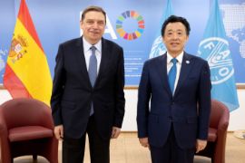 HOY, EN UNA REUNIÓN CON EL DIRECTOR GENERAL DE LA FAO, EN ROMA 