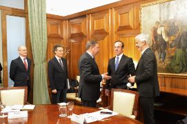 Hoy, en una reunión con la Federación de Industrias de Alimentación y Bebidas 