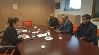 Hoy, en la sede de la Secretaría General de Pesca 