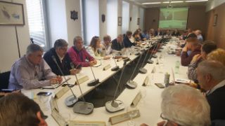 Hoy, en la sede de la Secretaría General de Pesca 