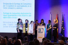 Hoy, al finalizar la jornada inaugural de la I Conferencia Internacional de Mujeres de la Pesca