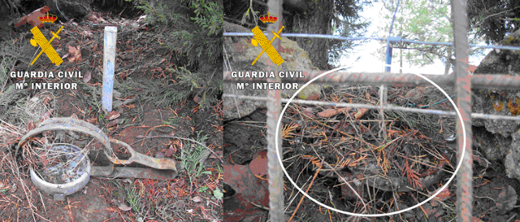 El Seprona ha decomisado un cepo, considerado como arte prohibida para la caza, que se encontraba instalado en la valla perimetral de una...