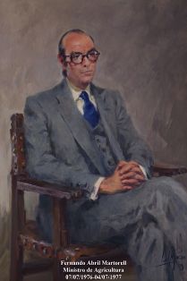 Fernando Abril Martorell. Ministro de Agricultura (07-07-1976 a 04-07-1977). Pintor: José J. Morán (1981). Foto: Valentín Álvarez.