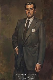 Tomás Allende García Baxter. Ministro de Agricultura (29-10-1969 a 11-12-1975). Pintor: Ricardo Macarrón (Madrid 1926-Riaza, Segovia 2004). Foto:...