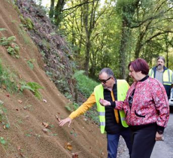 Hoy, en una visita a caminos en la provincia de Bizkaia 
