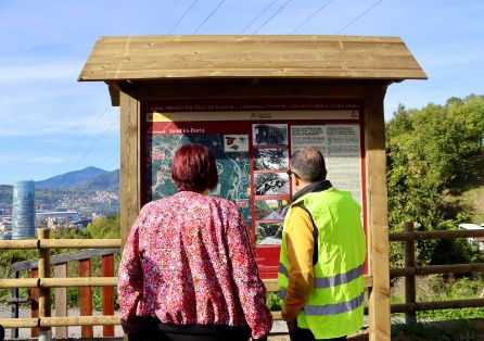 Hoy, en una visita a caminos en la provincia de Bizkaia 