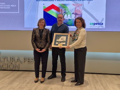 En el acto de entrega de los VII Premios de Periodismo de Cepesca