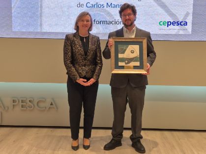 En el acto de entrega de los VII Premios de Periodismo de Cepesca