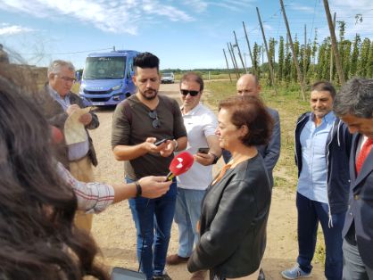 EN UN ACTO DE CERVECEROS DE ESPAÑA, EN VILLANUEVA DEL CARRIZO (LEÓN)