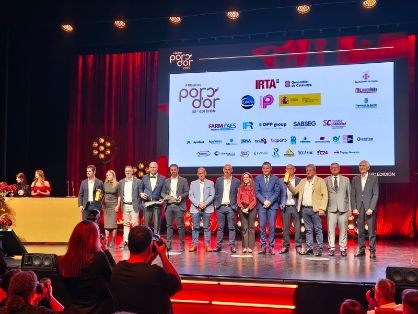 Ayer, en Lleida, en la gala de la XXXII edición de los premios 