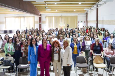 Hoy, en el IV Encuentro Interterritorial de Mujeres Cooperativistas, en Cazalla de la Sierra (Sevilla)