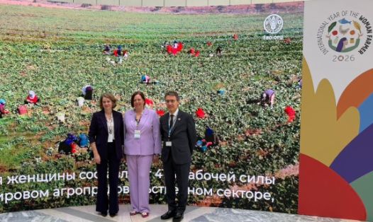 Hoy, en un acto en la FAO, en el marco del Día Internacional de la Mujer