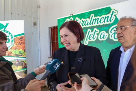 Hoy, durante una visita a proyectos rurales en Ibiza