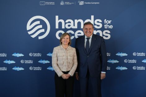 Hoy, en la clausura de la jornada de la jornada Hands for the Oceans