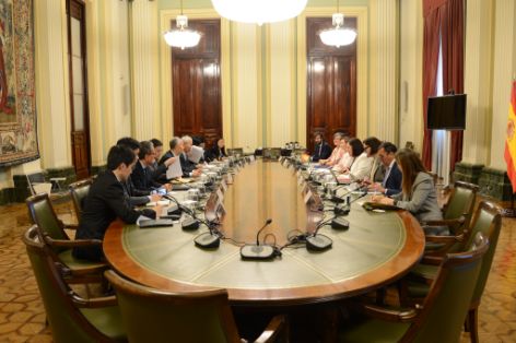 Hoy, en la sede del ministerio  