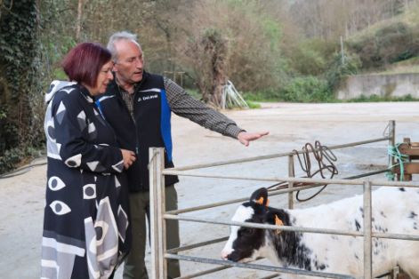 Hoy, durante una visita a explotaciones agrarias en Asturias