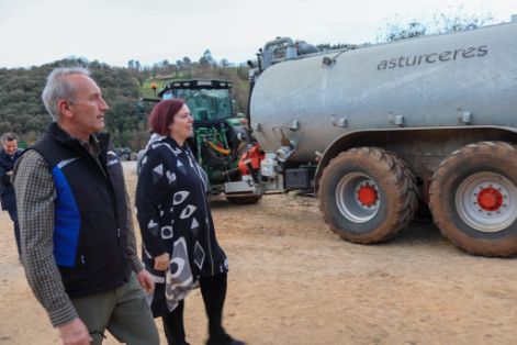 Hoy, durante una visita a explotaciones agrarias en Asturias
