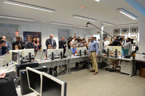 Hoy, en la visita, junto al comisario europeo a los medios que el Gobierno aporta al programa europeo de incendios forestales 