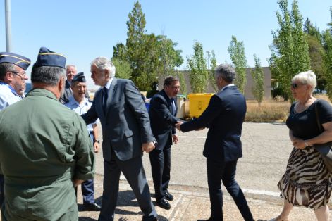 Hoy, en la visita, junto al comisario europeo a los medios que el Gobierno aporta al programa europeo de incendios forestales 