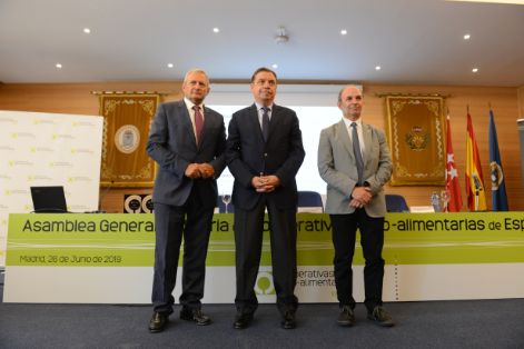 Hoy, en la clausura de la Asamblea de Cooperativas Agro-alimentarias de España 