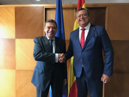 Hoy, en el marco de la Feria Conxemar, en Vigo