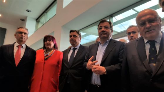 Hoy, en la inauguración de la XXXI edición de la Feria Internacional AGROEXPO en Don Benito (Badajoz)