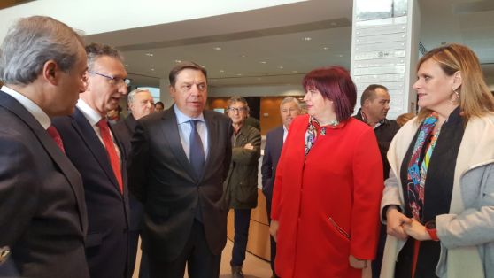 Hoy, en la inauguración de la XXXI edición de la Feria Internacional AGROEXPO en Don Benito (Badajoz)