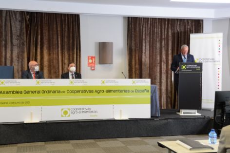 Hoy, en la clausura de la Asamblea General de Cooperativas Agroalimentarias de España (CAE)