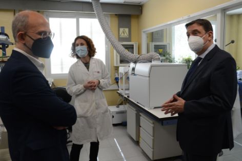 Hoy, durante su visita a las instalaciones en Aravaca (Madrid)