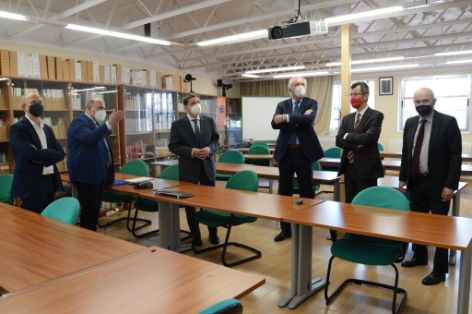 Hoy, durante su visita a las instalaciones en Aravaca (Madrid)