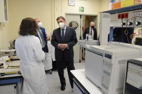 Hoy, durante su visita a las instalaciones en Aravaca (Madrid)