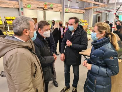 Hoy, durante la visita a Biomarket, en Barcelona