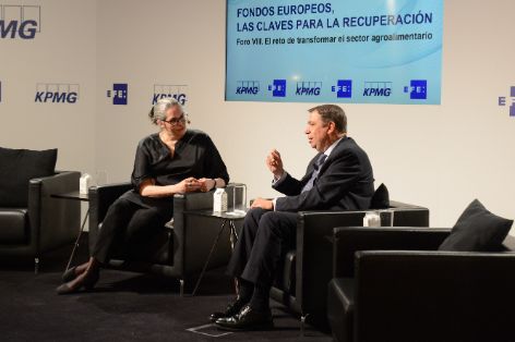 Hoy, en Madrid, en un foro organizado por la agencia Efe y KPMG