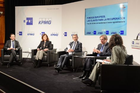 Hoy, en Madrid, en un foro organizado por la agencia Efe y KPMG