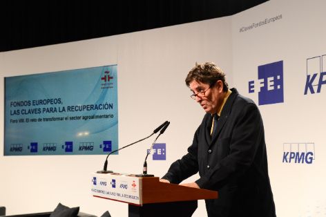 Hoy, en Madrid, en un foro organizado por la agencia Efe y KPMG